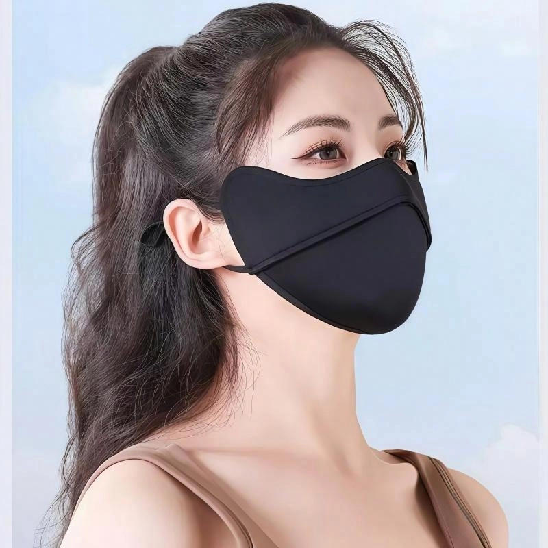 雅鹿 极简主义系列 时尚无痕透气立体大空间冰丝凉感阻隔紫外线护眼角抗光老可调节耳绳不勒耳 锦纶 口罩 男女同款情侣款