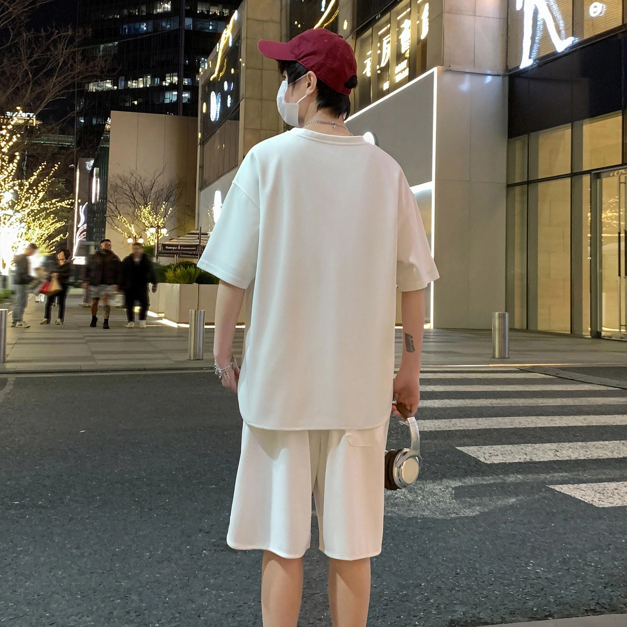 北欧攻略 美式纯色透气舒适休闲运动套装 男女同款