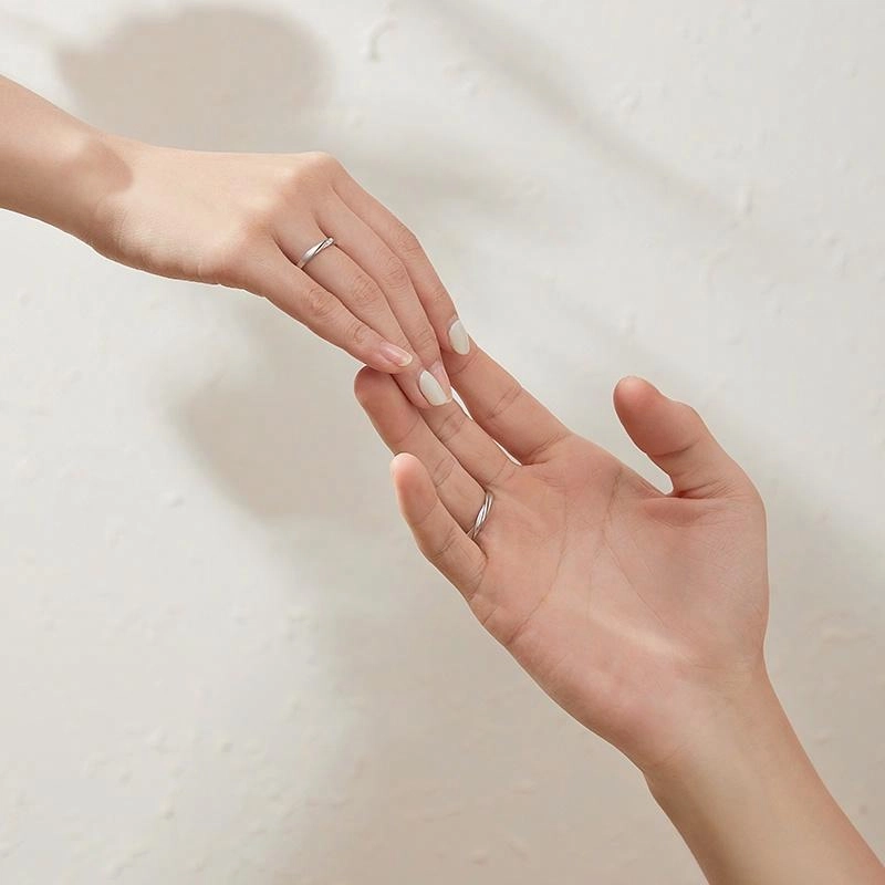 魔物 【可定制刻字】 有你竹矣 开口可调节 戒指 男女同款情侣款