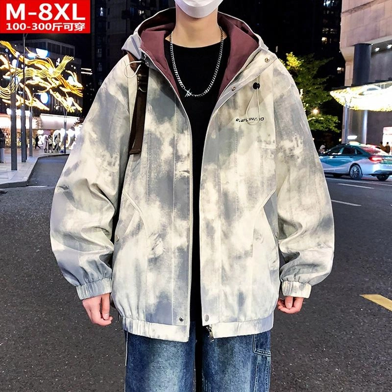 大白鲨 品牌高端痞帅连帽宽松连帽长袖夹克外套 男款