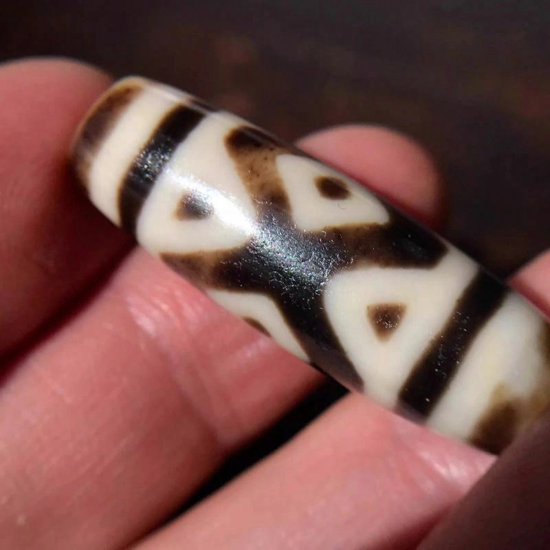 灵运宝 转运招财六山金刚三眼天珠咬色扎实老矿风化油润包浆老料器磨损到位天然 玛瑙 吊坠 男女同款情侣款