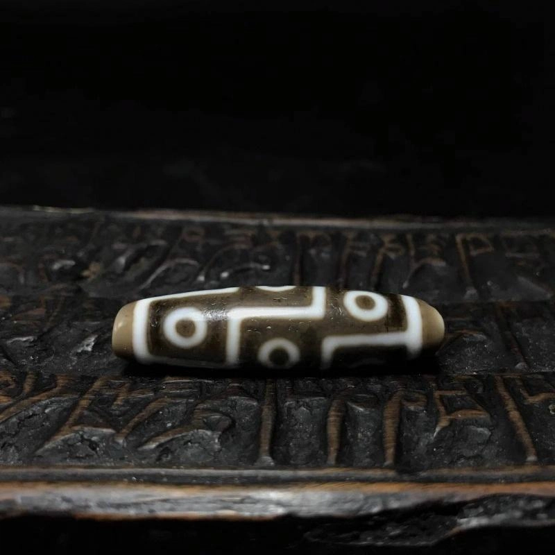 灵运宝 转运招财九眼天珠颜色分明皮壳温润老矿风化油润包浆老料器磨损到位天然 玛瑙 吊坠 男女同款情侣款