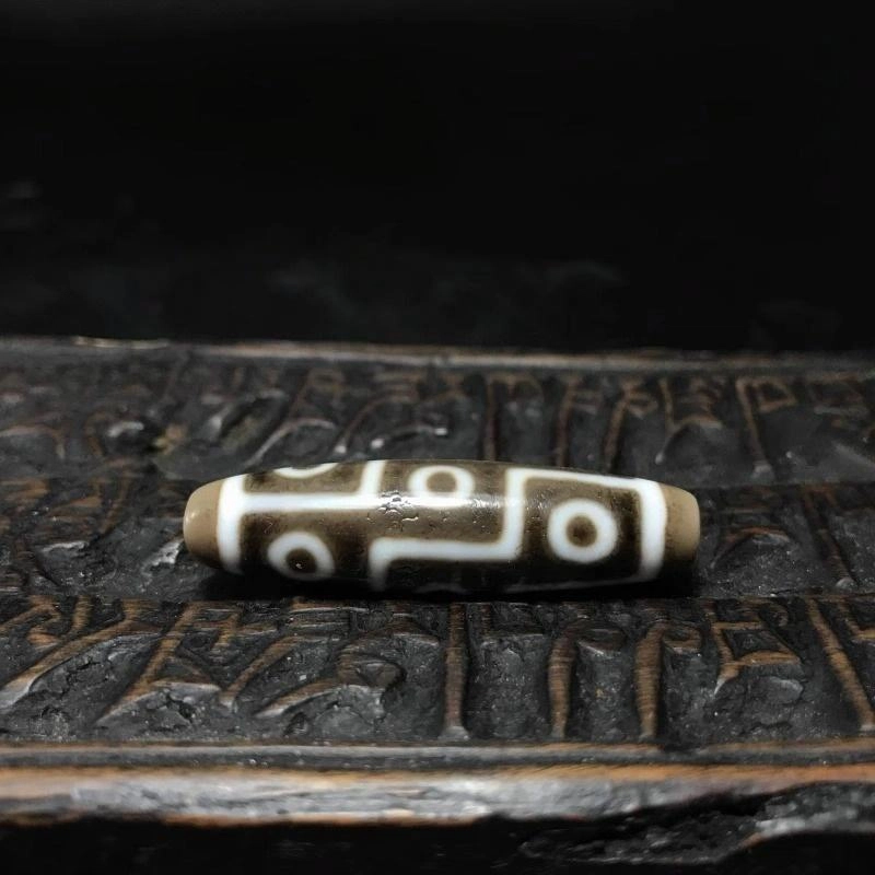 灵运宝 转运招财九眼天珠颜色分明皮壳温润老矿风化油润包浆老料器磨损到位天然 玛瑙 吊坠 男女同款情侣款