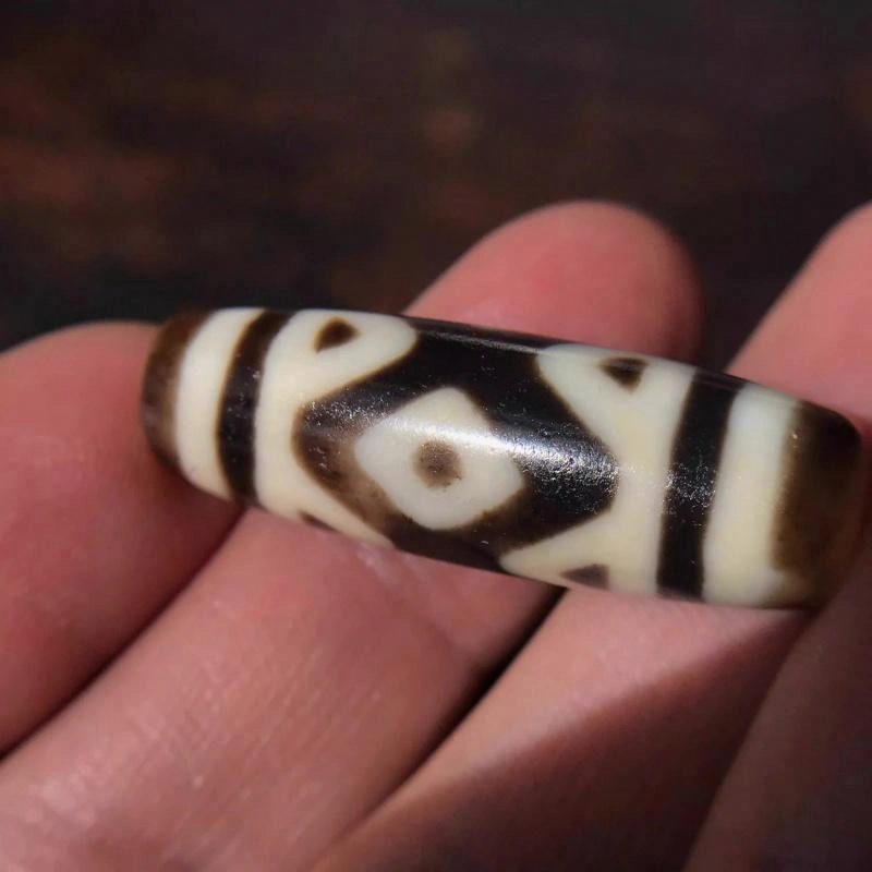 灵运宝 转运招财六山金刚三眼天珠咬色扎实老矿风化油润包浆老料器磨损到位天然 玛瑙 吊坠 男女同款情侣款