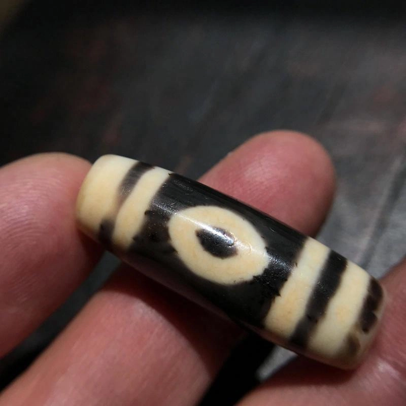 灵运宝 转运招财佛眼三眼天珠皮壳温润锁骨链老矿风化油润包浆老料器磨损到位天然 玛瑙 吊坠 男女同款情侣款