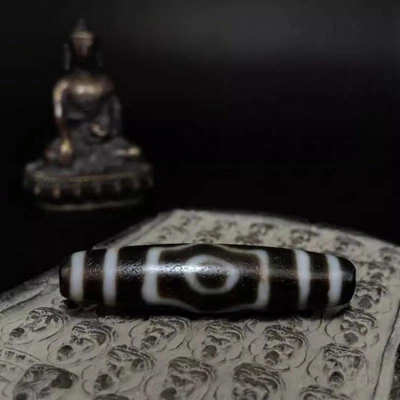 灵运宝 转运招财天珠三眼风化油润老矿风化油润包浆老料器磨损到位天然 玛瑙 吊坠 男女同款情侣款