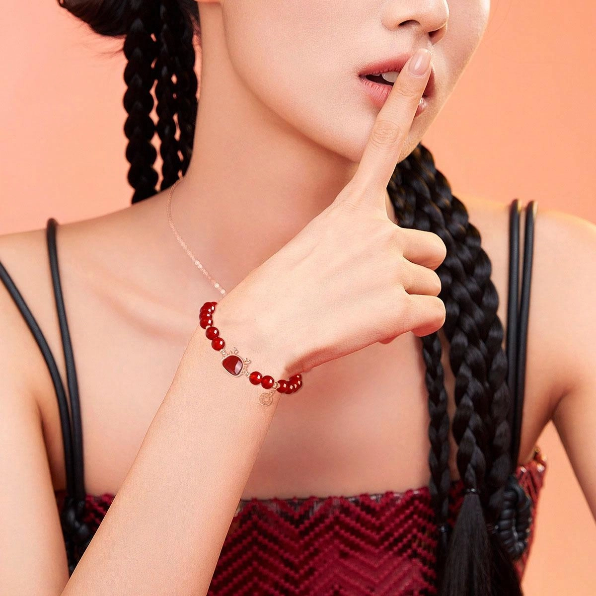 骊碧 香港轻奢新中式小众高级感心愿龙高档浪漫有意义 周年表白仪式感 玛瑙 手串 女款