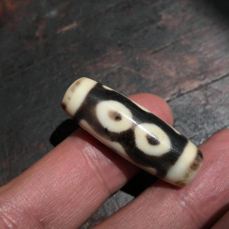 灵运宝 转运招财佛眼三眼天珠皮壳温润锁骨链老矿风化油润包浆老料器磨损到位天然 玛瑙 吊坠 男女同款情侣款