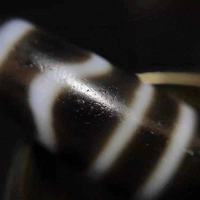 灵运宝 转运招财天珠双虎牙天珠老矿风化油润包浆老料器磨损到位天然 玛瑙 吊坠 男女同款情侣款