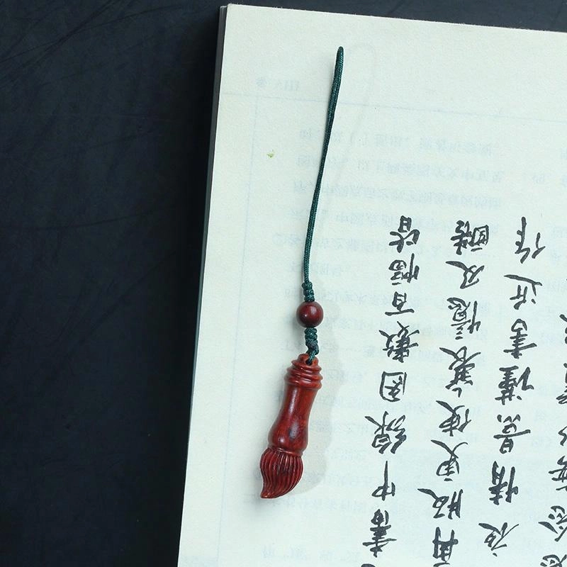 工匠一族 金榜题名木质文昌笔汽车钥匙扣挂件红木书包手机链挂饰中考高考好运 小叶紫檀 名贵木作 男女同款情侣款