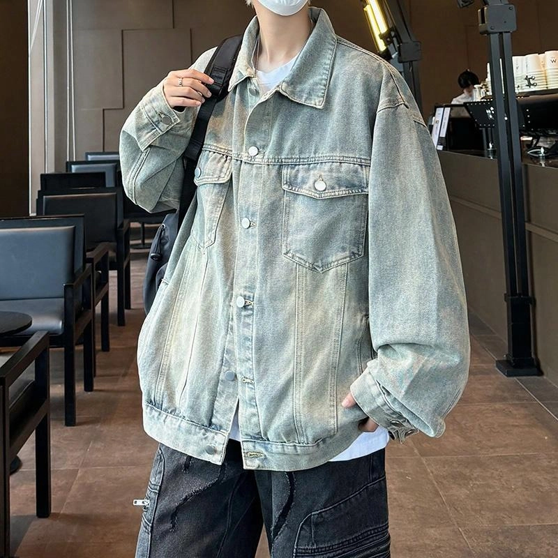 羽浅 工装休闲日系潮牌宽松百搭牛仔外套 男女同款