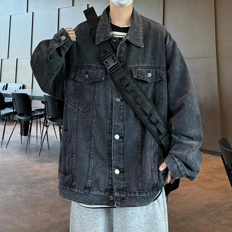 羽浅 工装休闲日系潮牌宽松百搭牛仔外套 男女同款