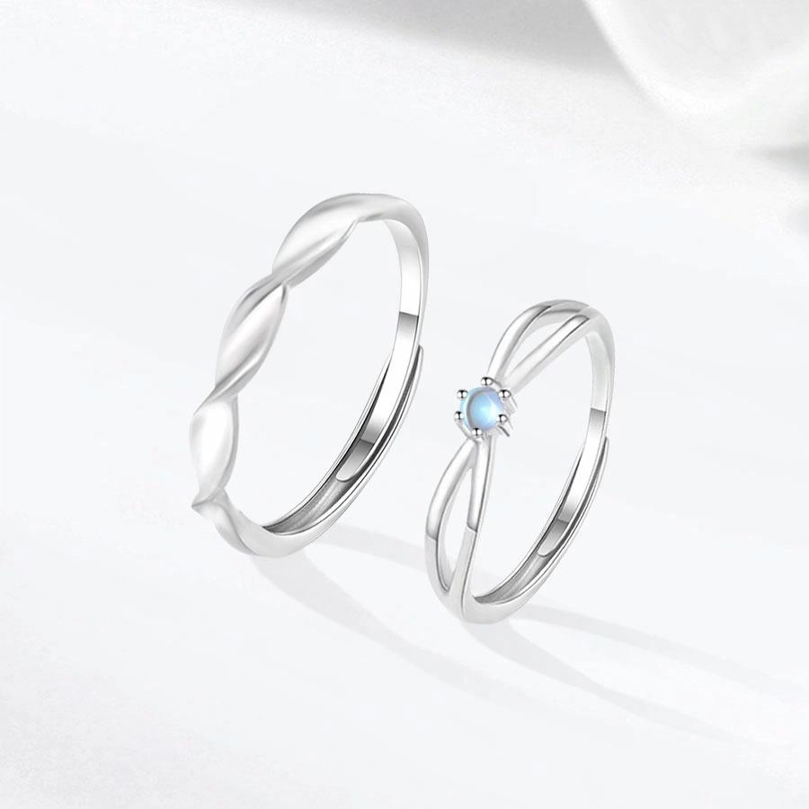【高品质】 金师傅 钟爱久久对戒 浪漫莫比乌斯幻彩时尚精致气质简约百搭 小众轻奢高级#好运 玻璃猫眼 戒指 男女同款情侣款