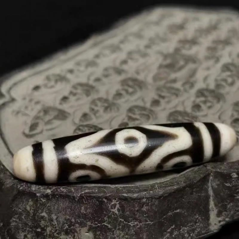 灵运宝 #转运招财金刚十字六眼天珠皮壳咬色老矿风化油润包浆老料器磨损到位 小米珠 吊坠 男女同款情侣款