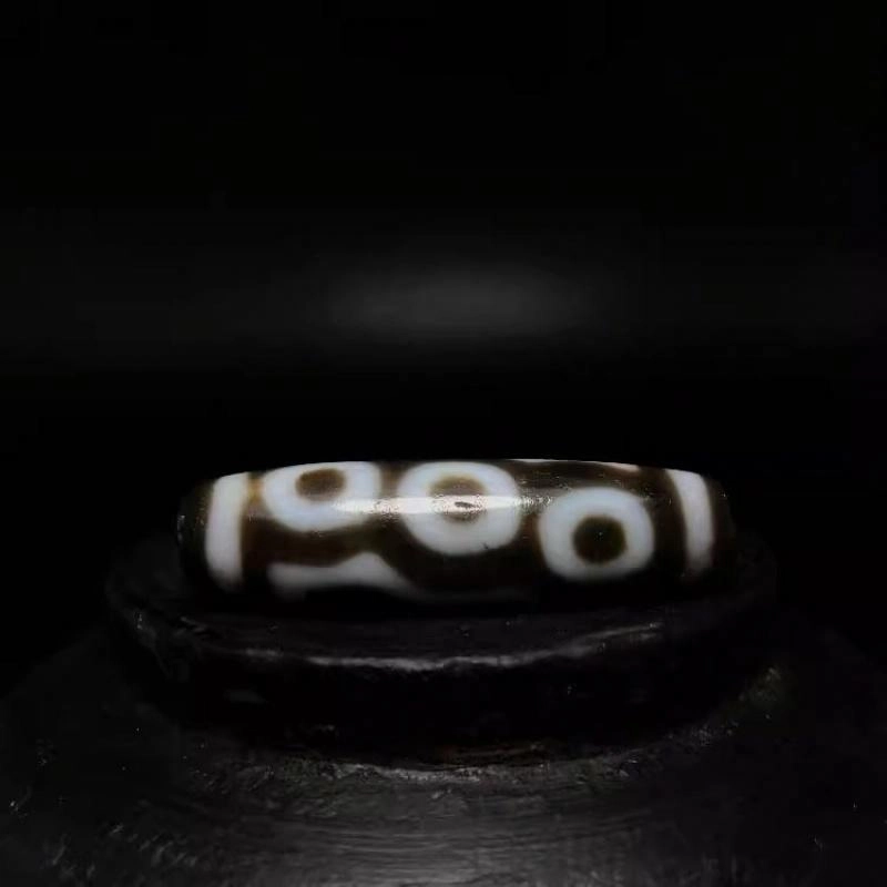 灵运宝 #转运招财三眼老天珠九眼页岩黑白分明老矿风化油润包浆老料器磨损到位天然 玛瑙 吊坠 男女同款情侣款