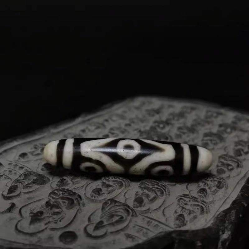 灵运宝 #转运招财金刚十字六眼天珠皮壳咬色老矿风化油润包浆老料器磨损到位 小米珠 吊坠 男女同款情侣款