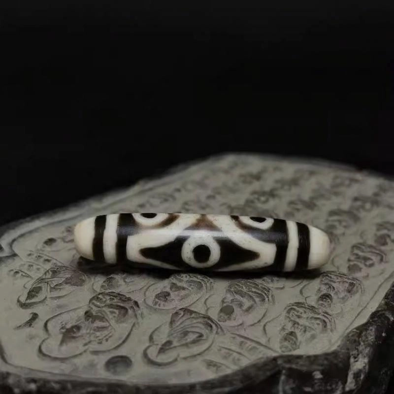 灵运宝 #转运招财金刚十字六眼天珠皮壳咬色老矿风化油润包浆老料器磨损到位 小米珠 吊坠 男女同款情侣款