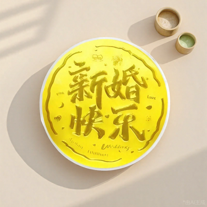 壹金金 新婚快乐大饼摆件 美好姻缘喜结良缘趣味储蓄增值收藏纪念品 足金 投资类 金章 男女同款情侣款
