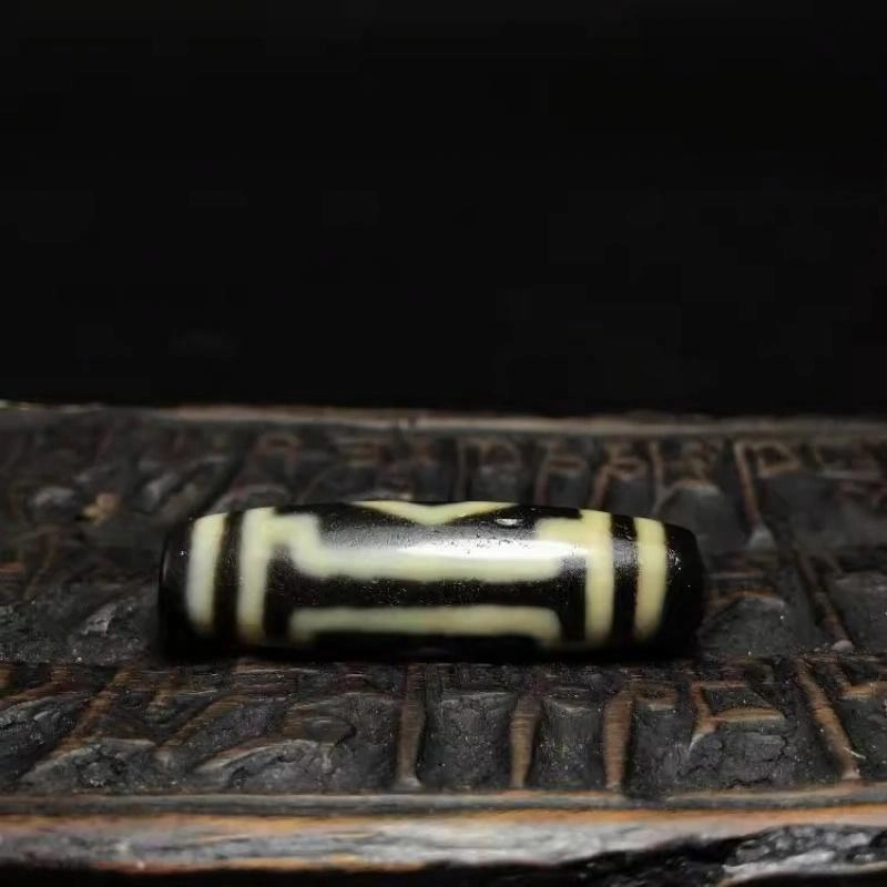 灵运宝 【师傅已加能量】#转运招财西藏藏区天珠平安十字金刚两眼老矿风化油润包浆老料器磨损到位天然 玛瑙 吊坠 男女同款情侣款