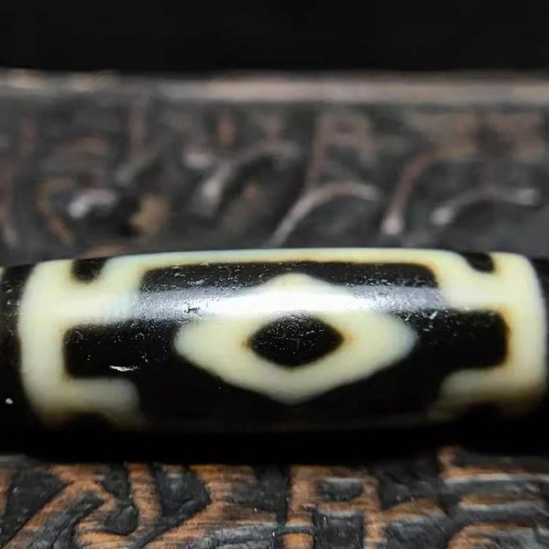 灵运宝 【师傅已加能量】#转运招财西藏藏区天珠平安十字金刚两眼老矿风化油润包浆老料器磨损到位天然 玛瑙 吊坠 男女同款情侣款