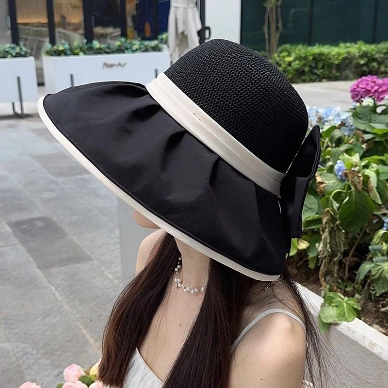 朵澜 大帽檐夏天防紫外线彩胶全包透气遮阳 聚酯纤维 防晒帽 女款