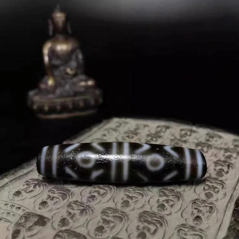 灵运宝 【师傅已加能量】#转运招财西藏藏区天珠六眼锁骨链老矿风化油润包浆老料器磨损到位天然 玛瑙 吊坠 男女同款情侣款