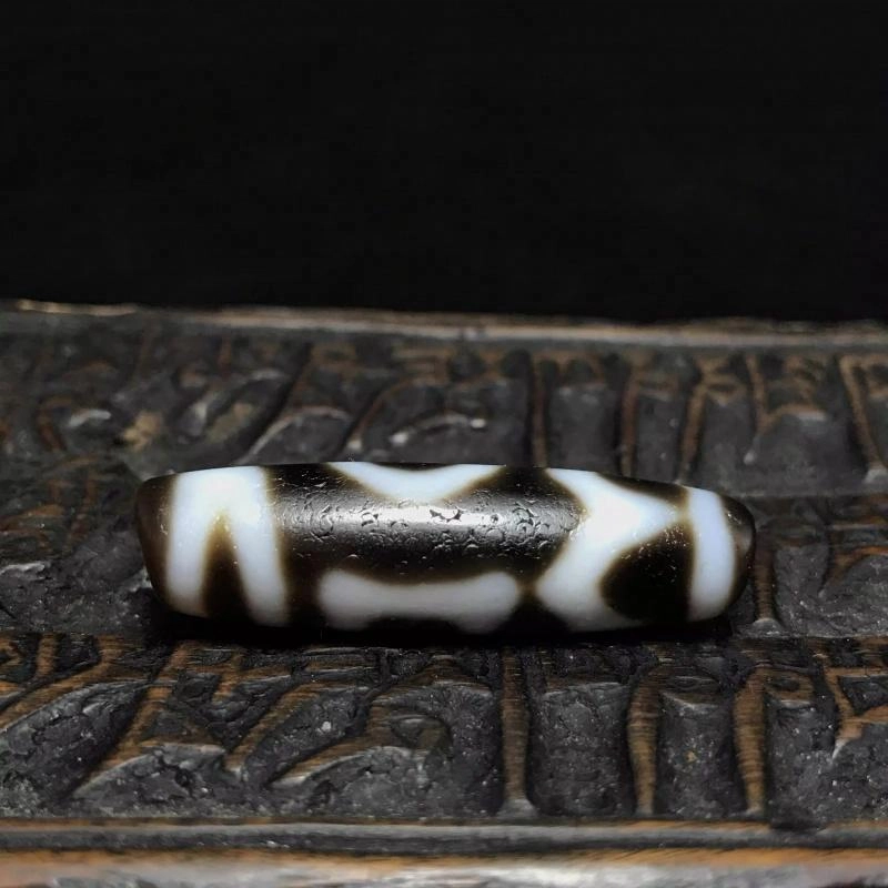 灵运宝 #转运招财黑白分明息增怀珠油润风化老矿风化油润包浆老料器磨损到位天然 玛瑙 吊坠 男女同款情侣款
