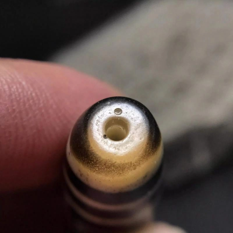 灵运宝 转运招财天珠黑白九眼品相好老矿风化油润包浆老料器磨损到位 小米珠 吊坠 男女同款情侣款