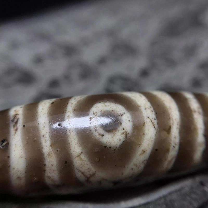 灵运宝 #转运招财天珠多线三眼颜色好磨损到位老矿风化油润包浆老料器磨损到位 小米珠 吊坠 男女同款情侣款