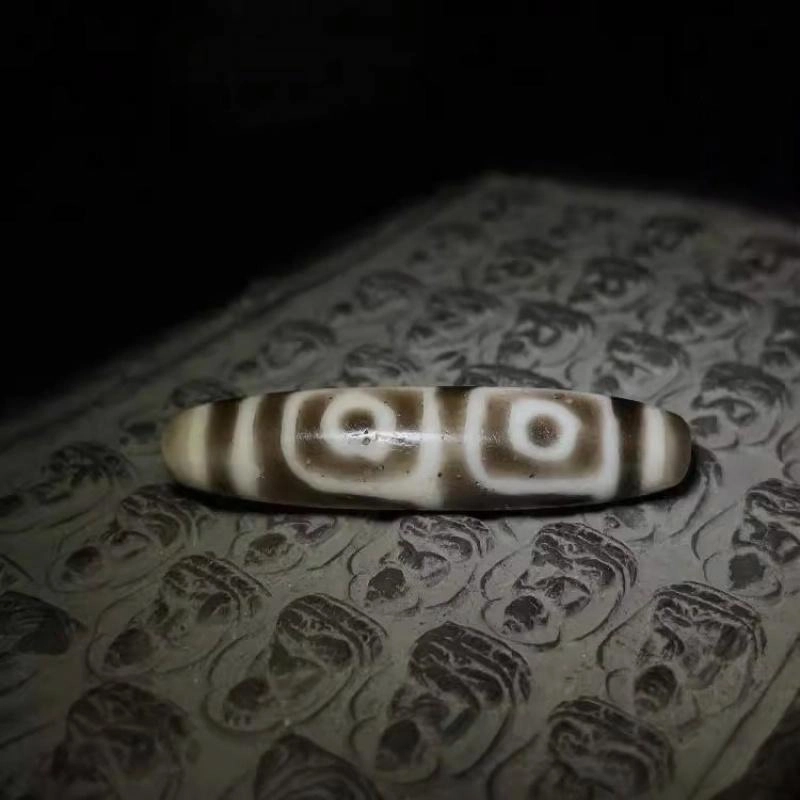 灵运宝 #转运招财天珠地门四眼老矿风化油润包浆老料器磨损到位 小米珠 吊坠 男女同款情侣款