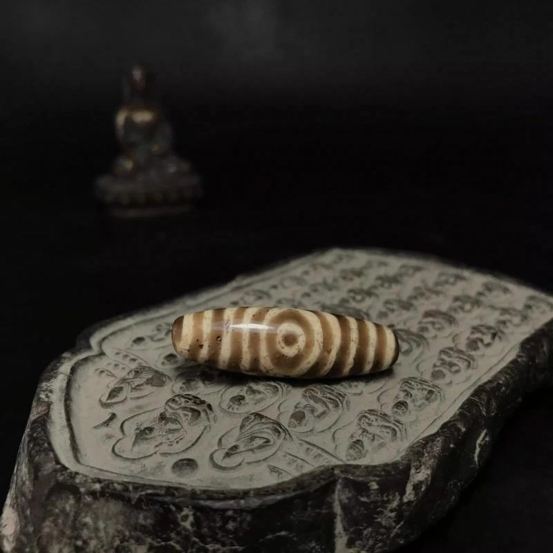 灵运宝 #转运招财天珠多线三眼颜色好磨损到位老矿风化油润包浆老料器磨损到位 小米珠 吊坠 男女同款情侣款