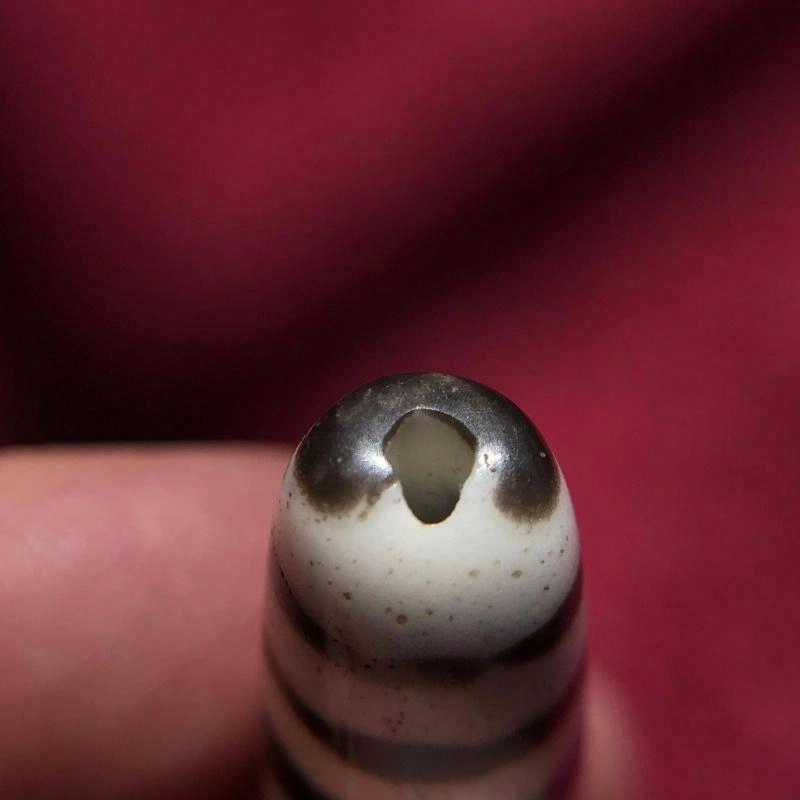 灵运宝 #转运招财九眼天珠黑白分明老矿风化油润包浆老料器磨损到位 小米珠 吊坠 男女同款情侣款