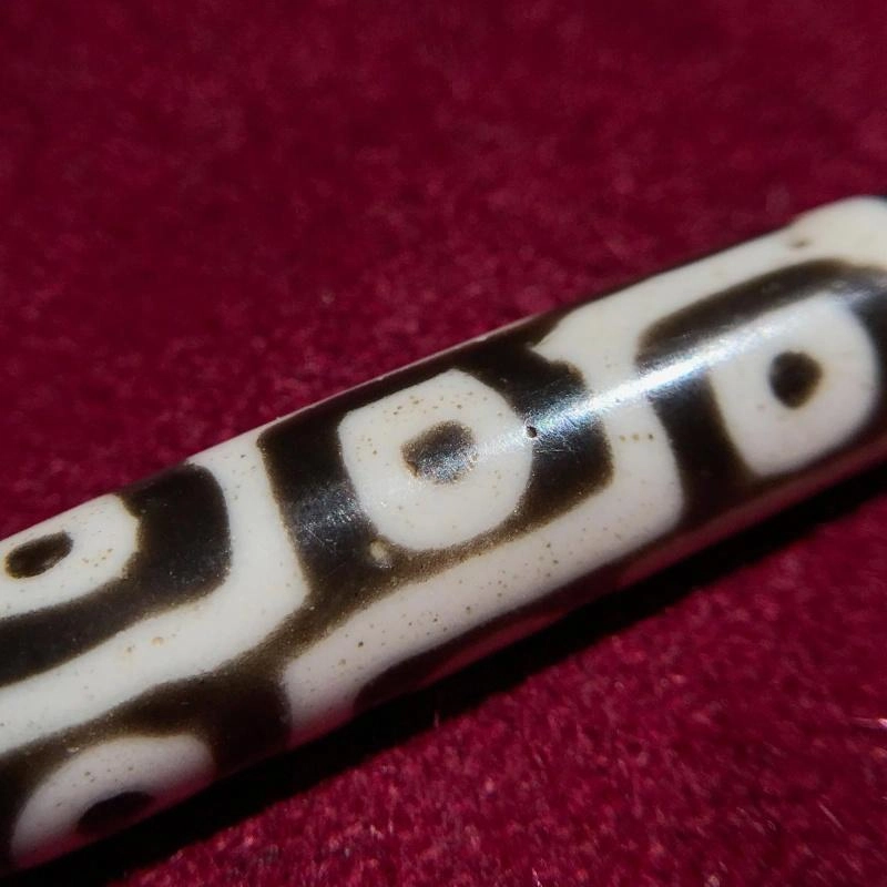灵运宝 #转运招财九眼天珠黑白分明老矿风化油润包浆老料器磨损到位 小米珠 吊坠 男女同款情侣款