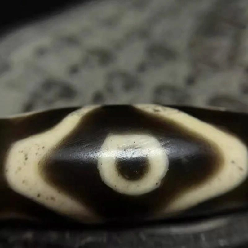 灵运宝 #转运招财金刚十字六眼天珠钥匙孔老矿风化油润包浆老料器磨损到位 小米珠 吊坠 男女同款情侣款