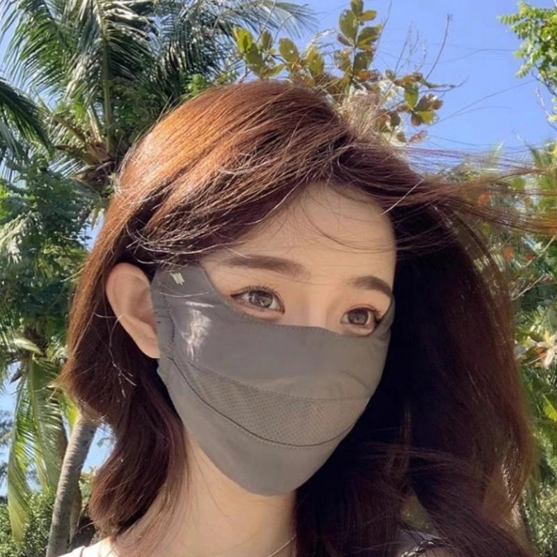 雅鹿 夏日防晒系列 户外开车骑行遮阳透气冰丝凉感舒适好看护眼角眼周抗光老防紫外提升颜值 锦纶 口罩 男女同款情侣款
