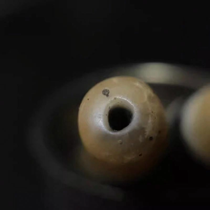 灵运宝 【师傅已加能量】#转运招财西藏藏区天珠七线天珠线珠色泽老气老矿风化油润包浆老料器磨损到位 小米珠 吊坠 男女同款情侣款