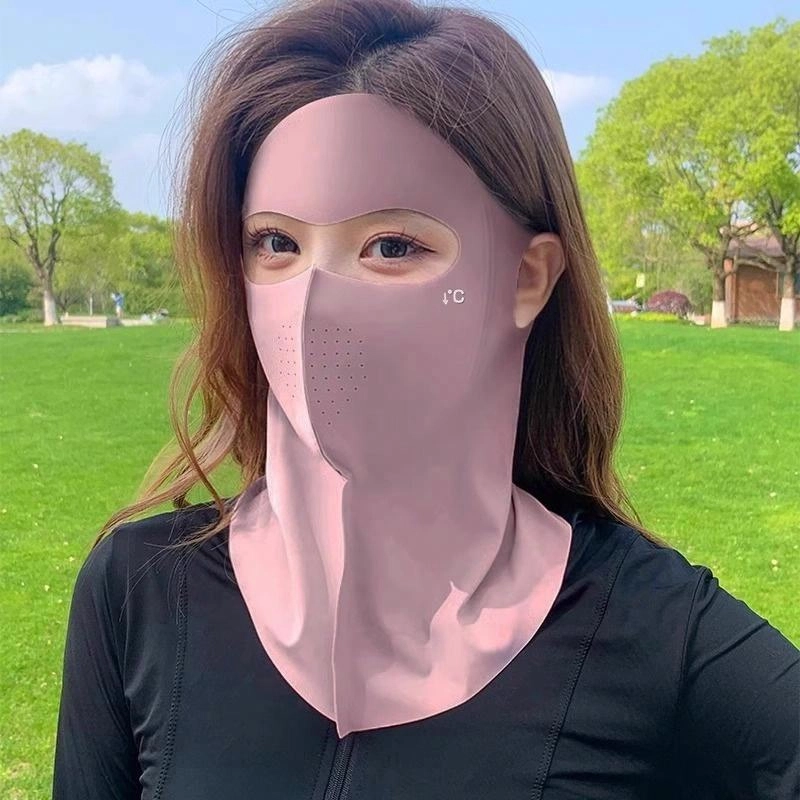 【高颜值】 祎步康 脸基尼全脸护颈一体式防紫外线 聚酯纤维 防晒面罩 女款