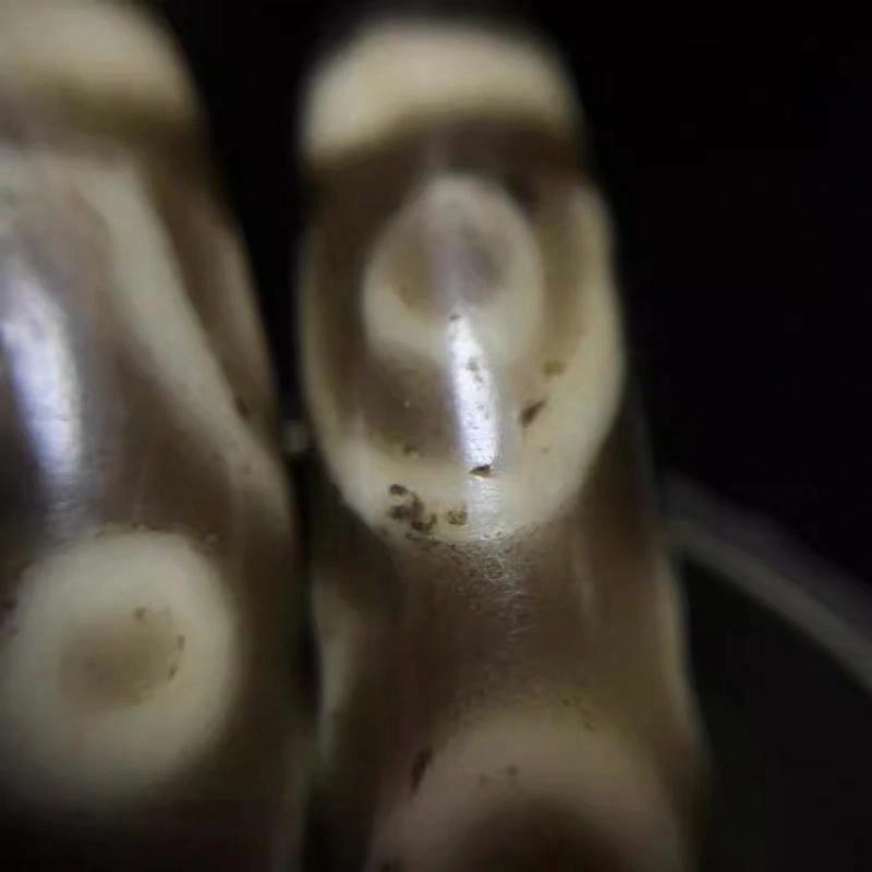 灵运宝 【师傅已加能量】#转运招财西藏藏区天珠金刚六眼一对老矿风化油润包浆老料器磨损到位 小米珠 吊坠 男女同款情侣款