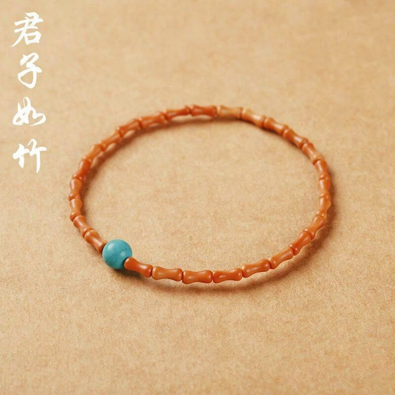 九华山 新中式国潮古风节节高升 考试考研上岸蒸蒸日上竹节#好运 橄榄核 手串 男女同款情侣款