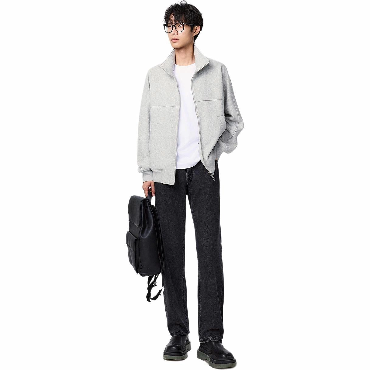 棉先生 加厚宽松立领卫衣 男款