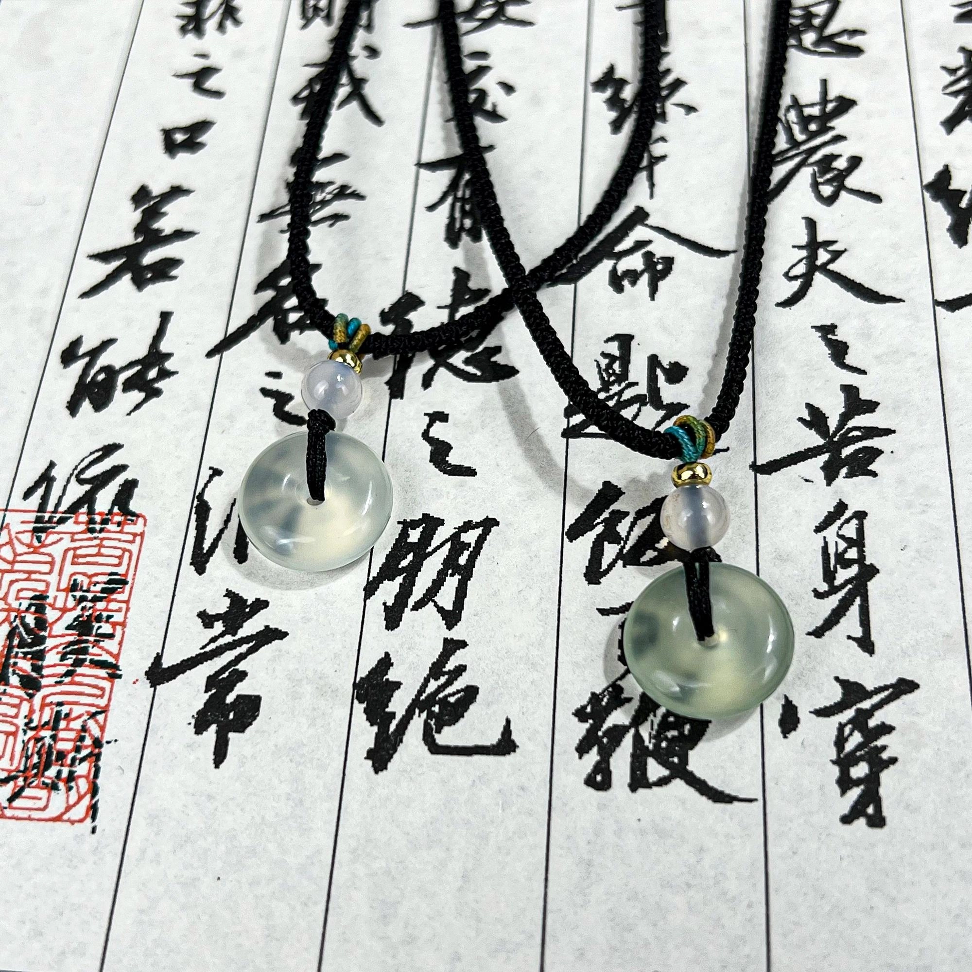 【高品质丨平安顺遂】 唐之饰 圆满新中式国风 经典简约小众设计 福气满满 百搭#好运天然 岫玉（蛇纹石玉） 项链 男女同款情侣款