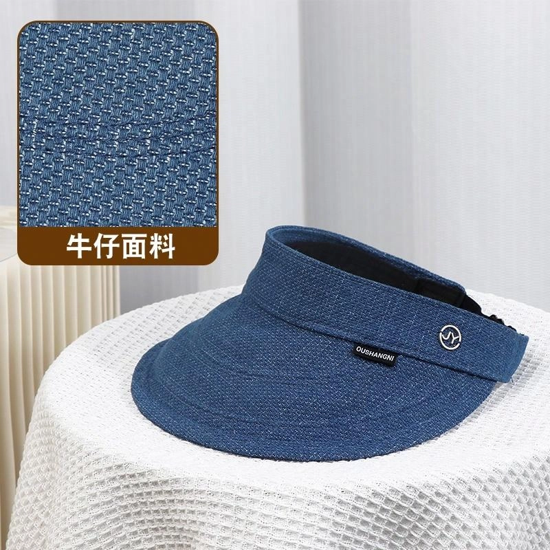 雅鹿 户外遮阳系列 潮流防晒大檐修饰脸型脸小神奇拍照上镜百搭好看 牛仔布 空顶帽 男女同款情侣款