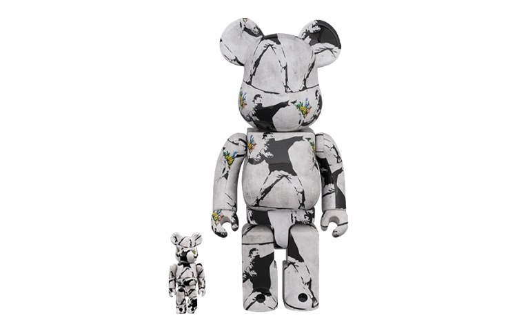 BERBRICK banksy flower bomber 7cm28cm70cm
