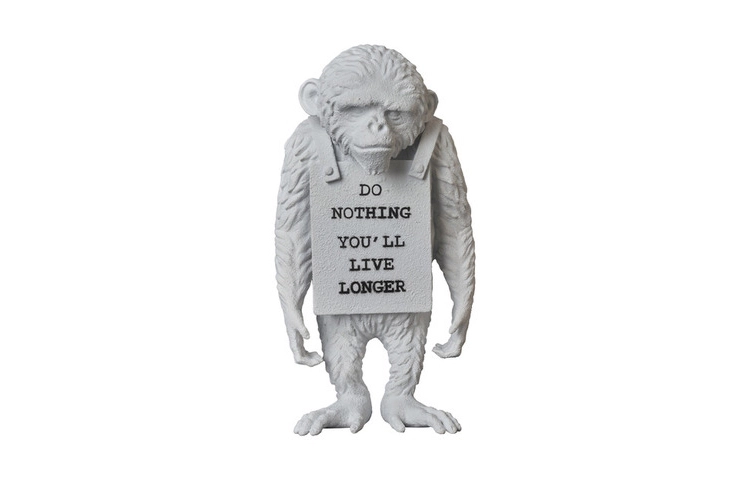 BANKSY x Medicom Toy MONKEY SIGN GESSO Ver. 36cm