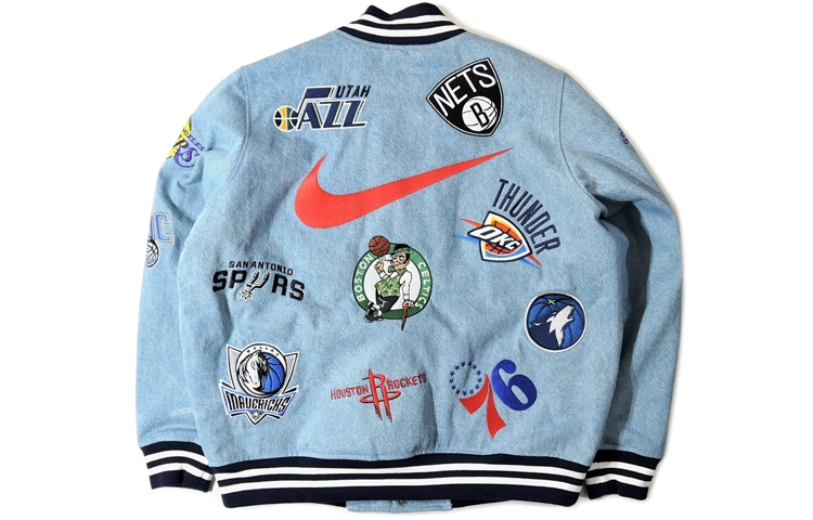 Supreme SS18 x Nike x NBA Teams Warm-Up Jacket Denim