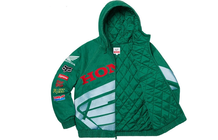 Supreme FW19 Week 6 x Honda x Fox Racing Puffy Zip Up Work Jacket