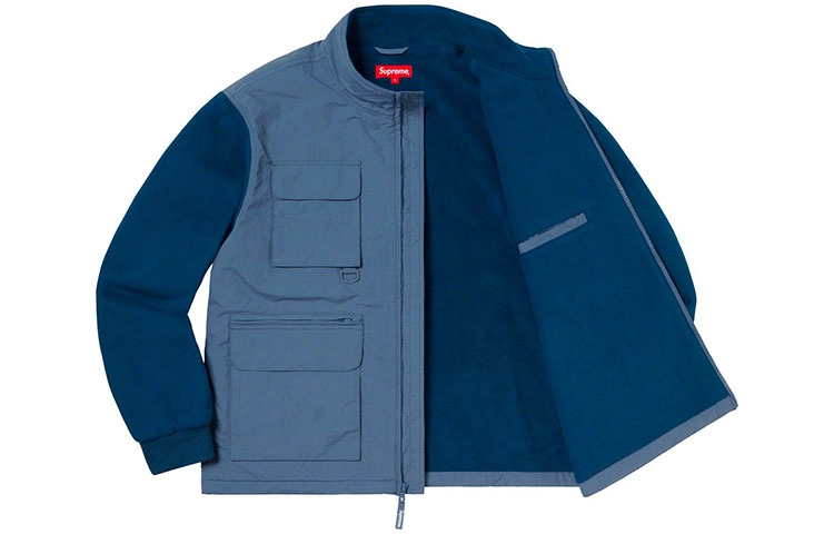 Supreme FW19 Week 10 Upland Fleece Jacket Light Blue