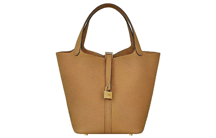 HERMES Picotin Lock 22Taurillon Clemence 4B Biscuit