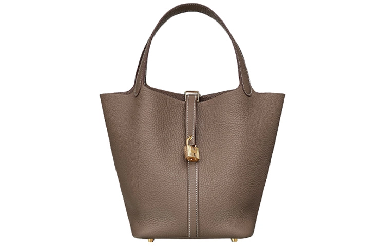 HERMES Picotin Lock 22 Clemence 18 Etoupe