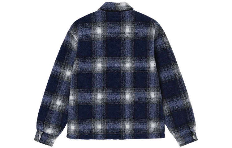 Stussy SS22 Shadow Plaid Sherpa Zip Shirt